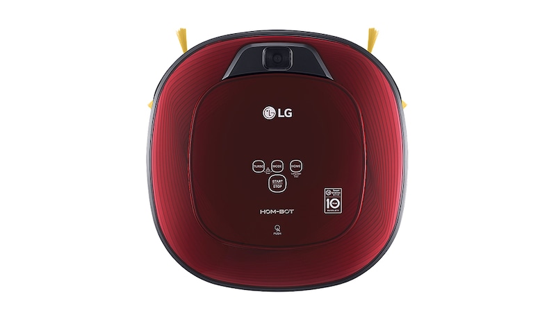 LG Ny robotdammsugare i ruby red färg med Smart Inverter Motor™ och ännu noggrannare rengöring i hörnen, VR8601RR